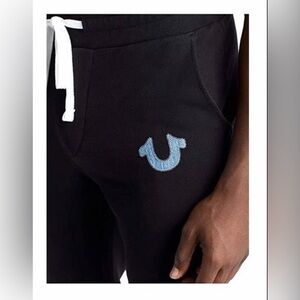 True Religion Black Drawstring Joggers Like New